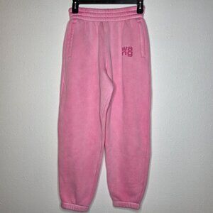 NWT Alexander Wang Pink Puff-print Logo Sweatpants